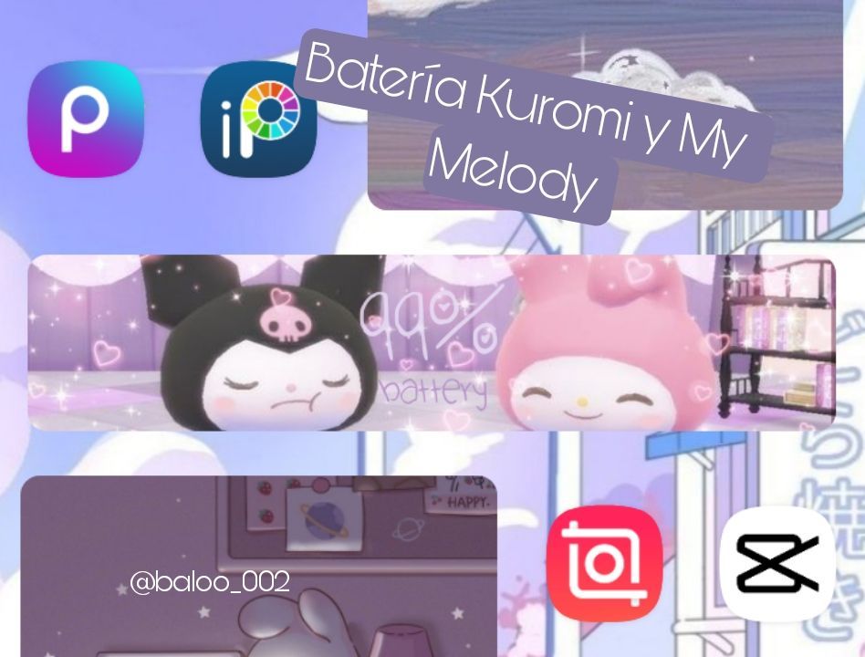 💜🌸Kuromi & My Melody batería🌸💜