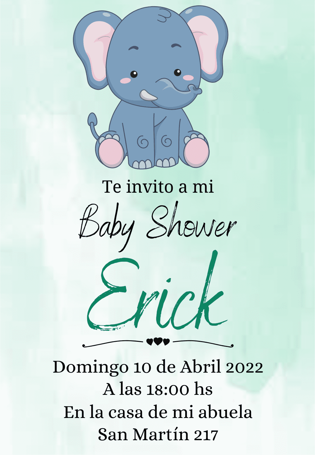 TARJETA DE INVITACIÓN BABY SHOWER