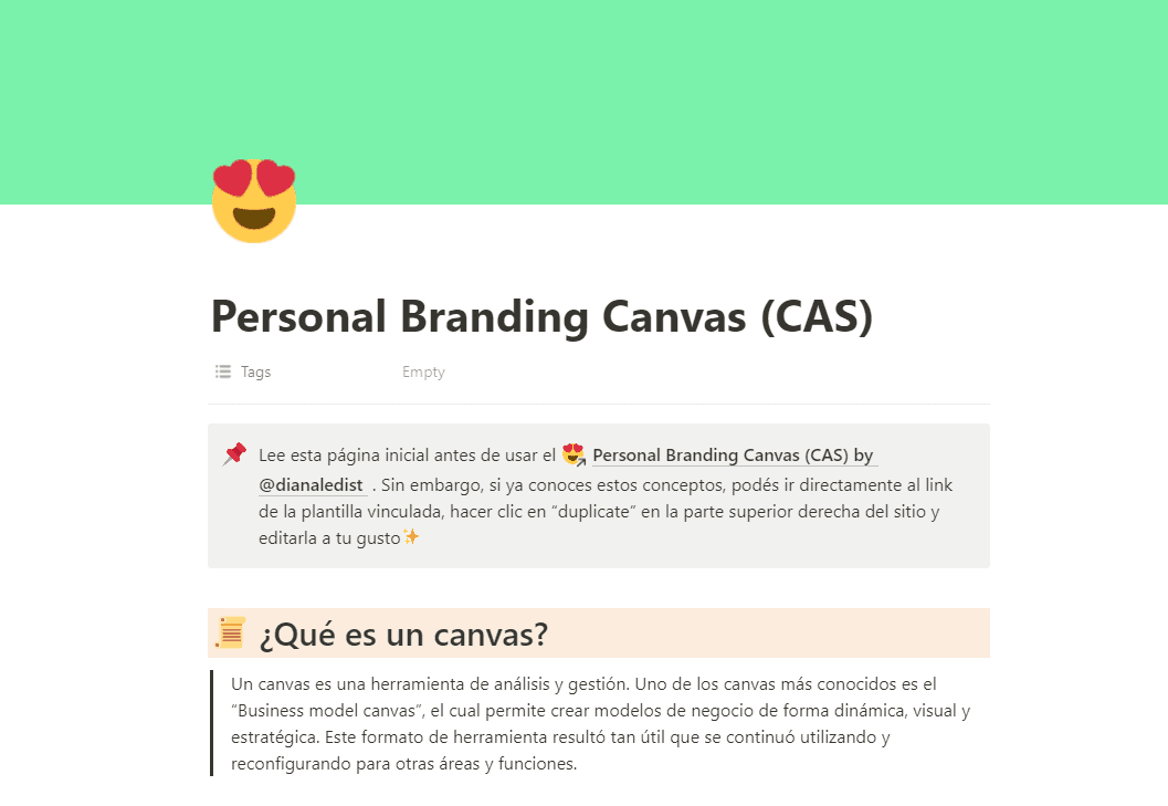 Personal Branding Canvas