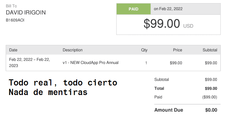 La prueba del débito (?)