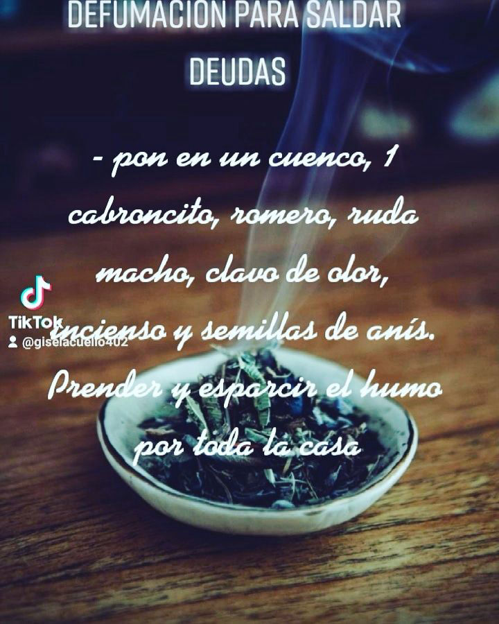 Defumacion para saldar deudas