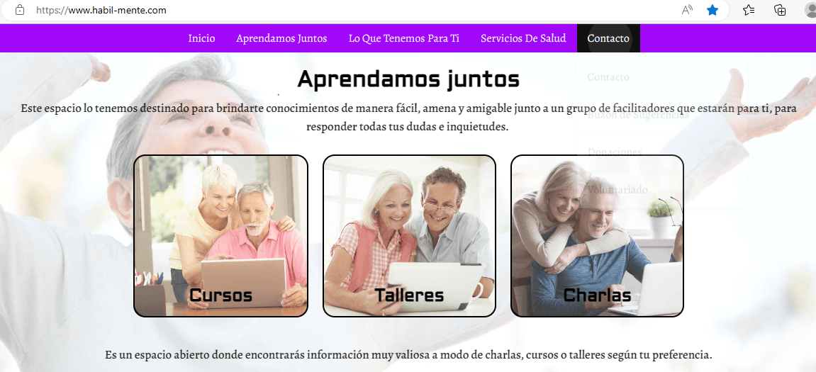 Área de cursos y talleres