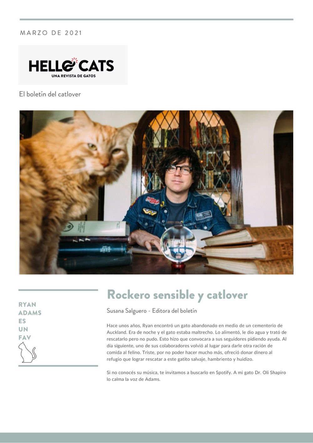 Ryan, el catlover