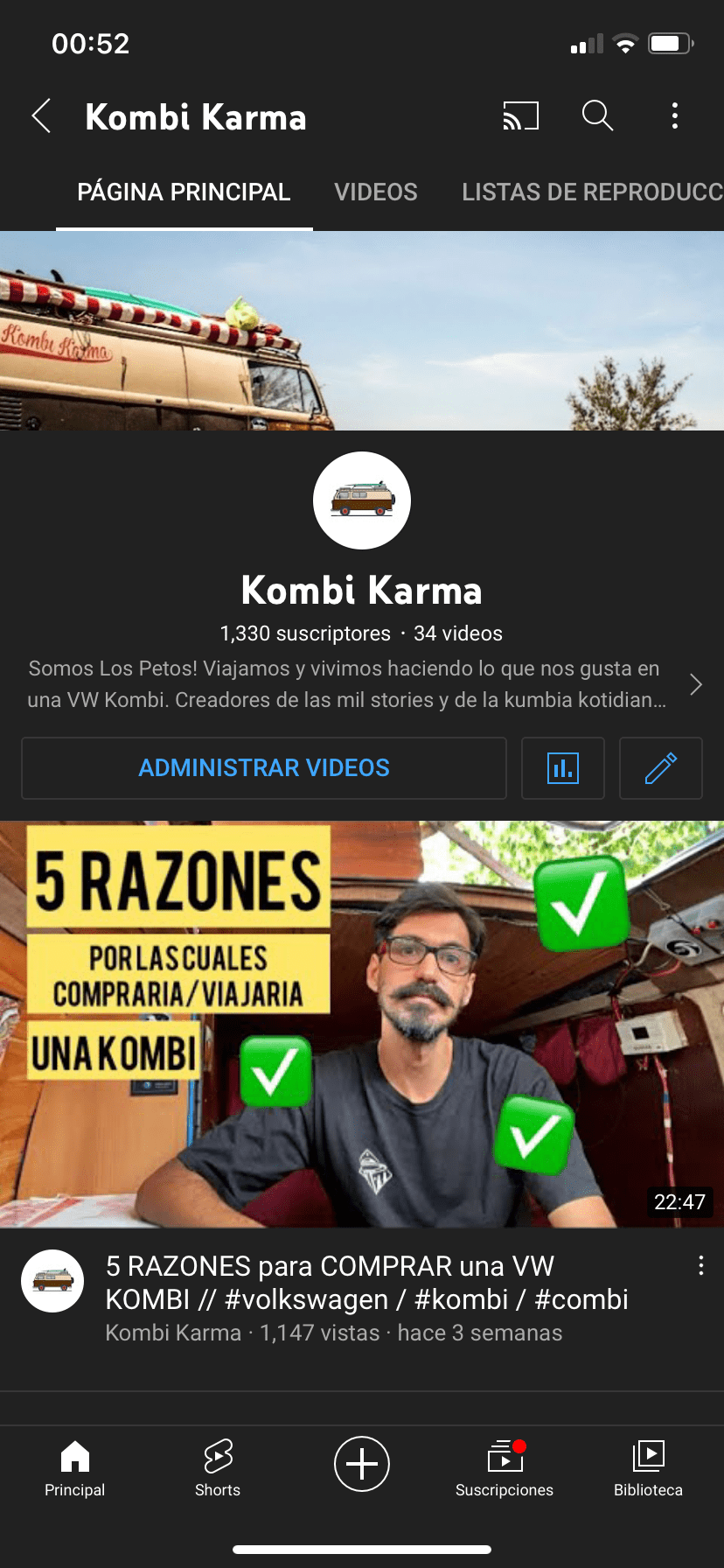 Nuestro canal de YouTube