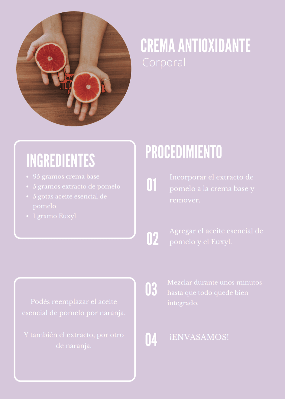 Crema antioxidante (corporal)