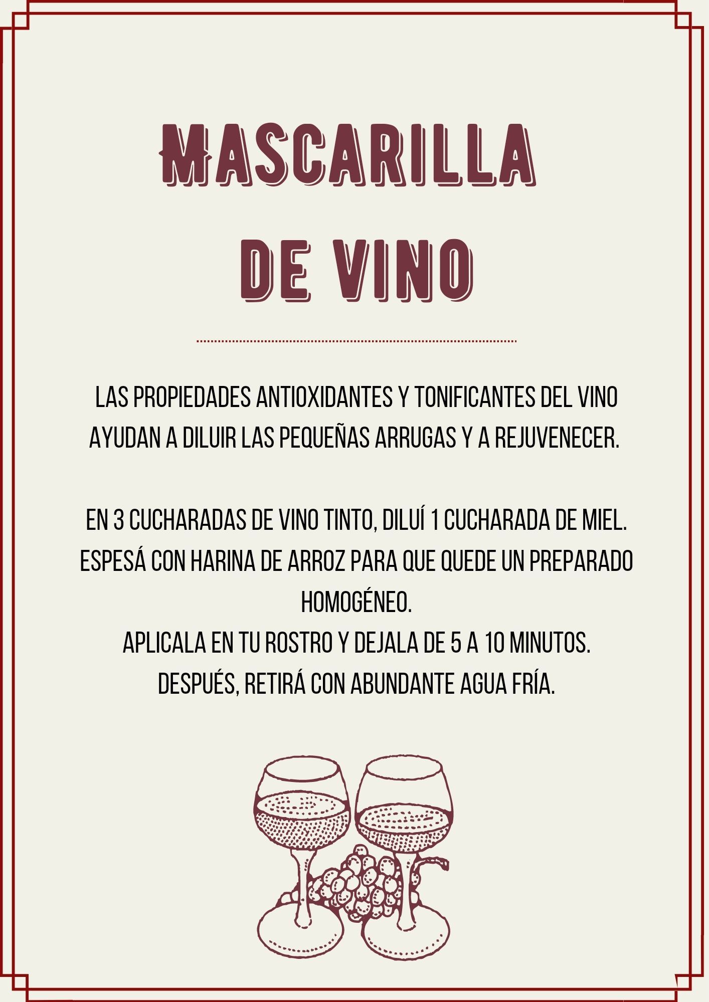 Mascarilla de vino