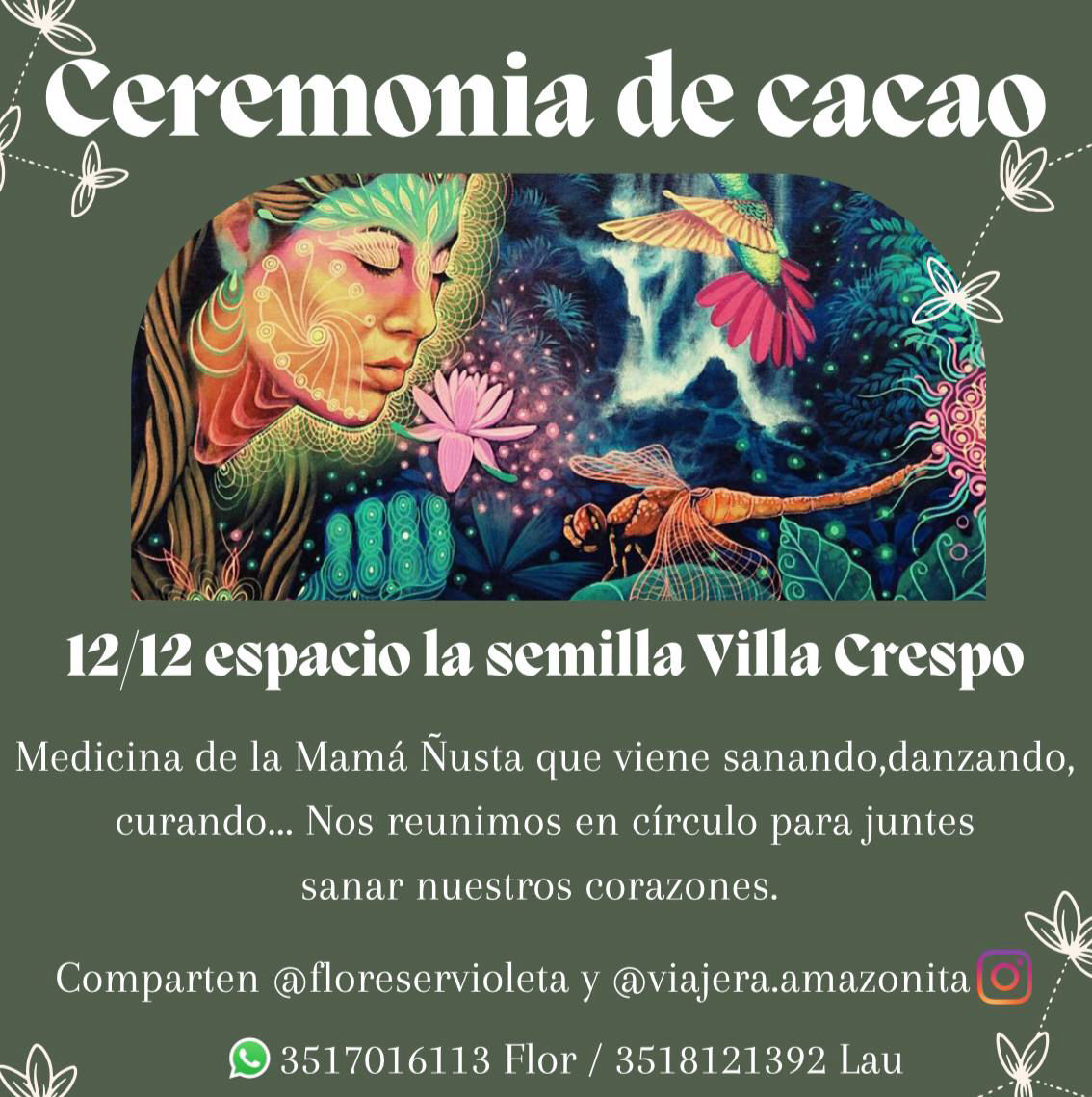 Ceremonia de Cacao Medicinal 12/12/2021 Bs As