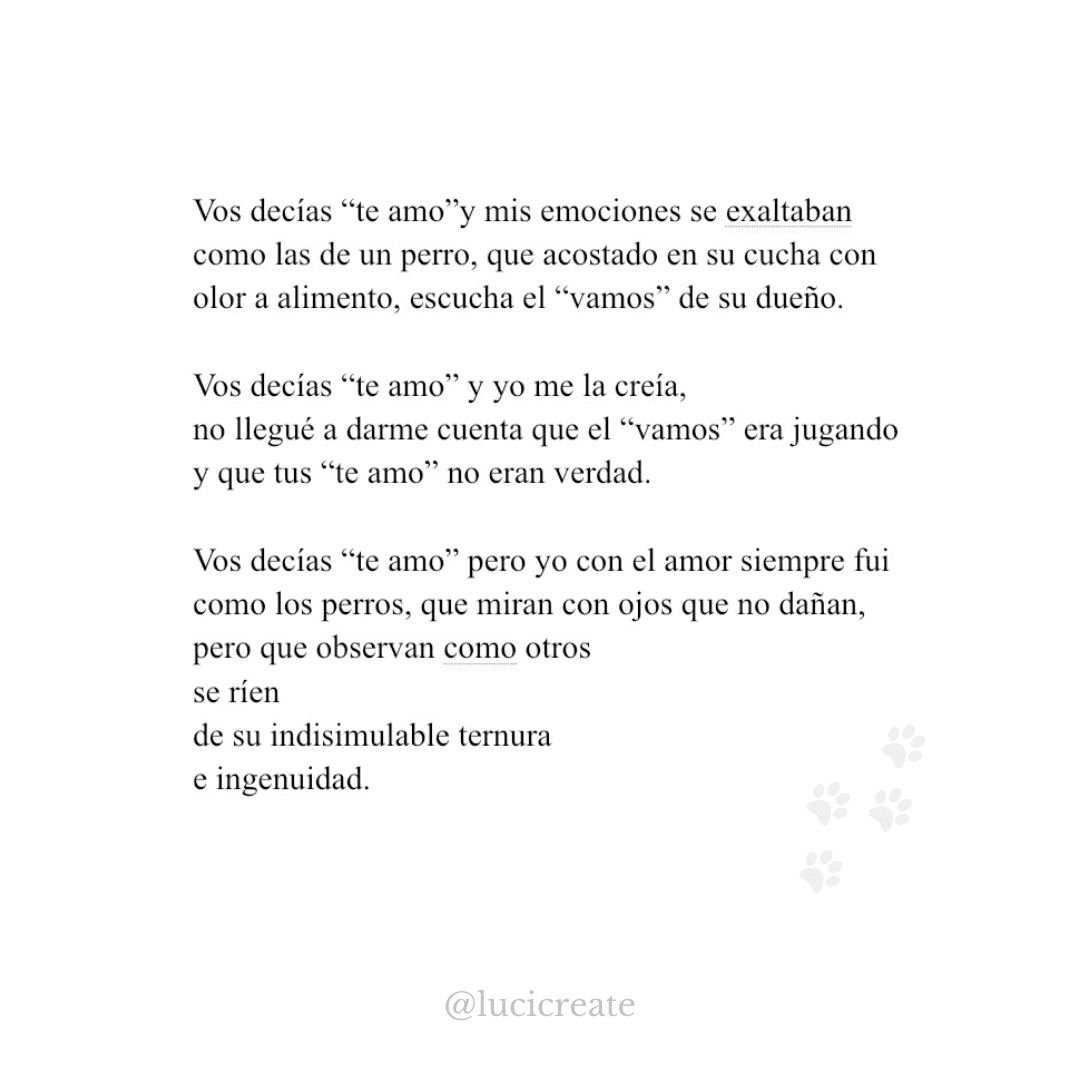 “te amo” “vamos”