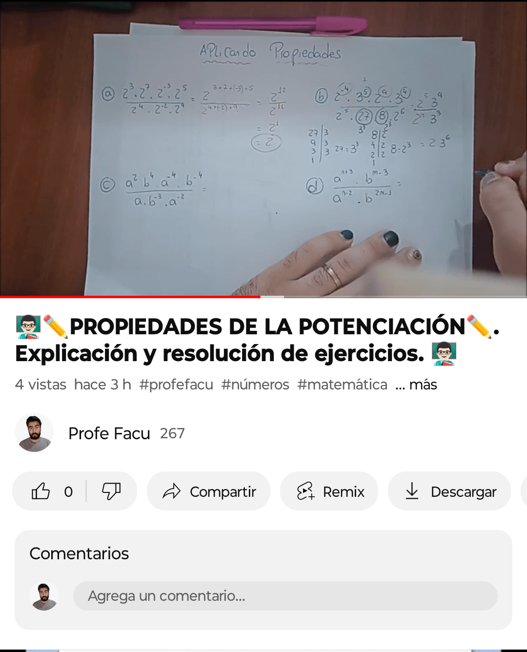 Propiedades de la potenciación