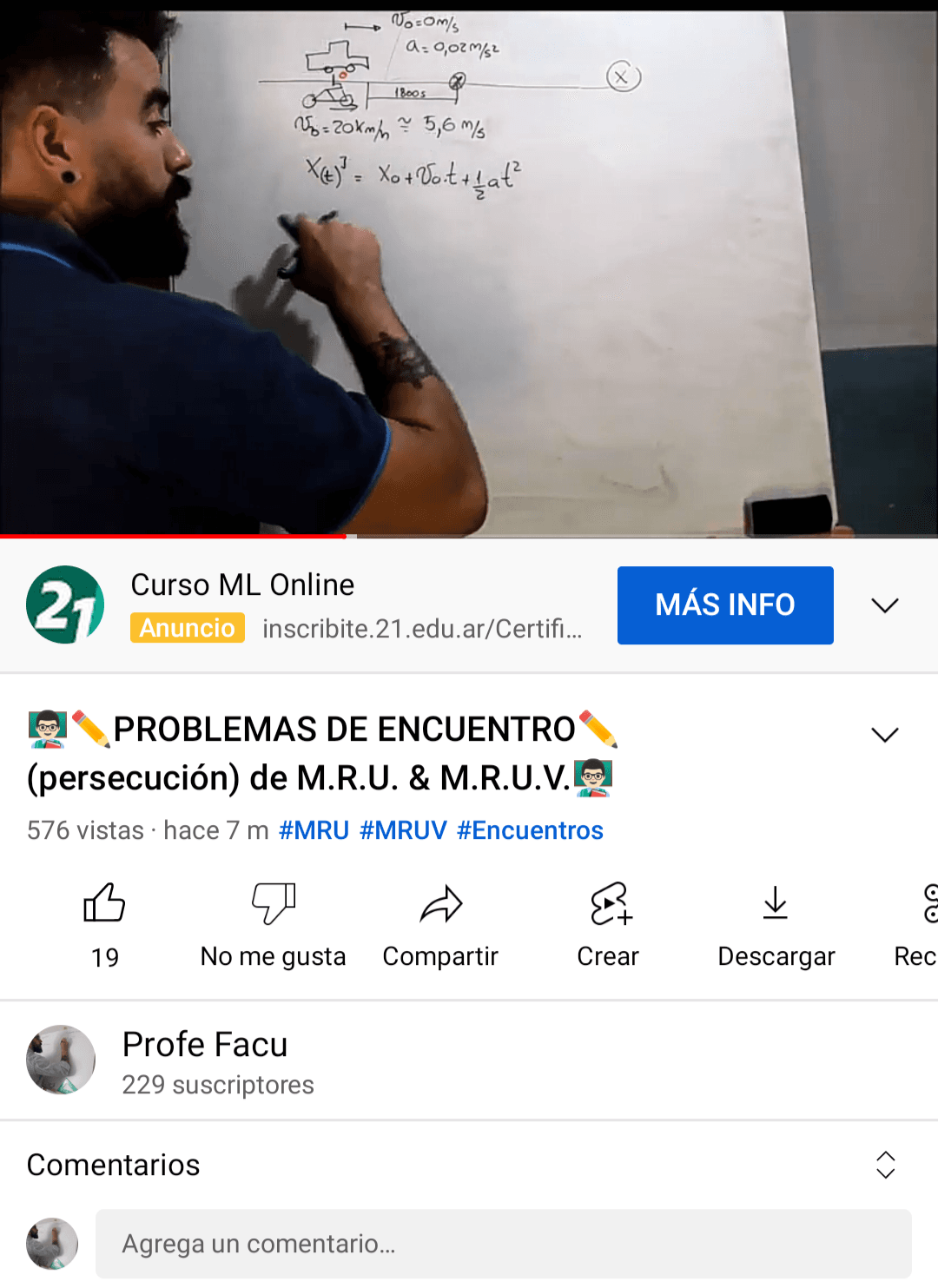 Problemas de Encuentro. MRU & MRUV