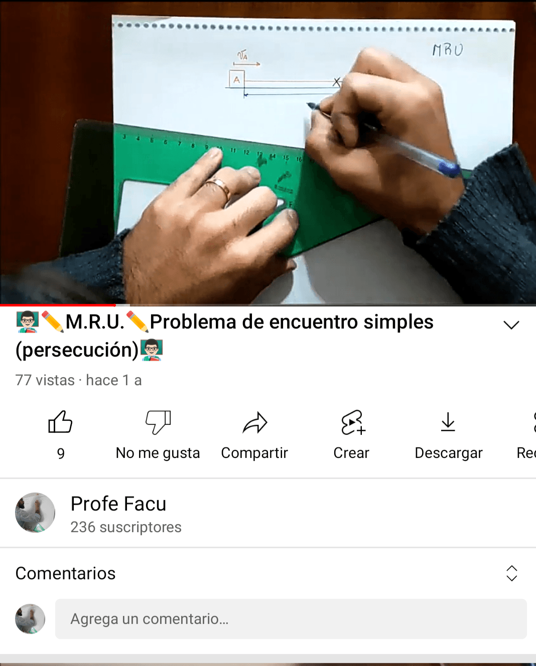 Problemas de encuentro para MRU