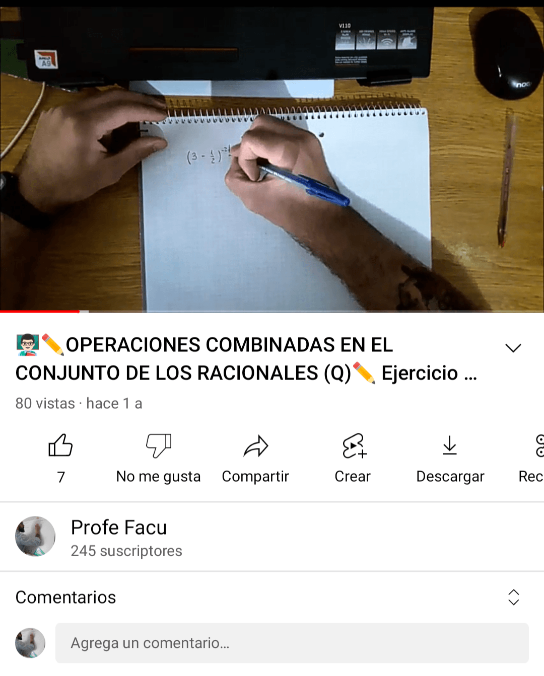 Operaciones combinadas con fracciones.
