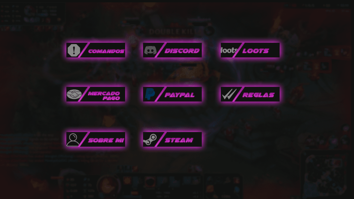 Panel de stream