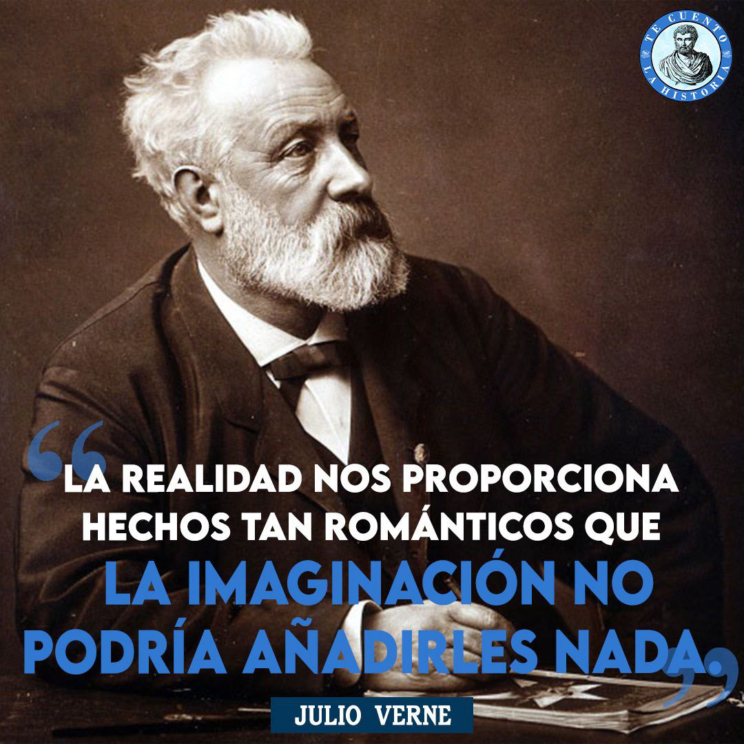 Frase de Julio Verne con diseño nuevo